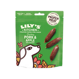 Lily's Kitchen Lilys Kitchen Dog Treats Cracking Pork & Apple Sausages - 70g