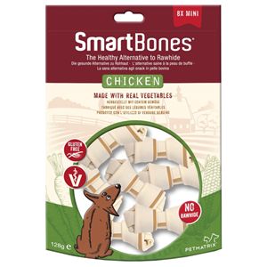 SmartBones Chicken Classic Bone Chews - Hondensnacks - Kip 18 stuks Mini