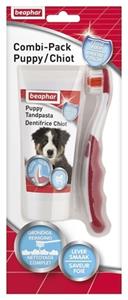 Beaphar Tandpasta & Borstel Combi-Pack Puppy - Gebitsverzorging - Lever 50 g