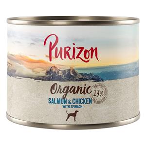 Purizon Organic 6 x 200 g - Zalm en kip met spinazie