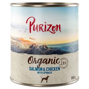 Purizon Organic 6 x 800 g - Zalm en kip met spinazie