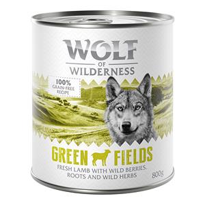 6x800g Green Fields met Lam Wolf of Wilderness Hondenvoer
