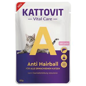 Kattovit Vital Care 12x85g  Anti Hairball met Zalm nat kattenvoer
