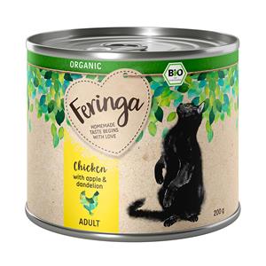 Feringa Organic Adult 6 x 200 g Kattenvoer - Gemengd pakket (3 soorten)