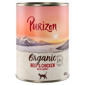 Purizon Organic 6 x 400 g - Rund en kip met wortel
