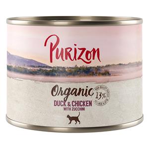 Purizon Organic 6 x 200 g - Eend en kip met courgette