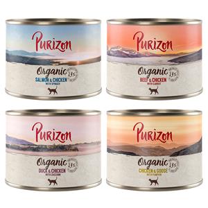Purizon Organic 6 x 200 g - Gemengd pakket: 4 Soorten