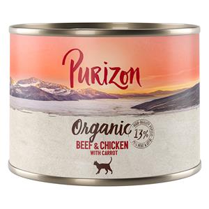 Purizon Organic 6 x 200 g - Rund en kip met wortel