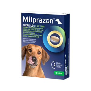 Milprazon Chewable Entwurmungstabletten Hund 5+ kg (12,5 mg/ 125 mg) 2 Tabletten
