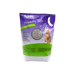 Ekoo Animal Bedding Ekoo Friendly Tofu Kattenbakvulling Neutral + Actieve Kool - 2 x 6 liter