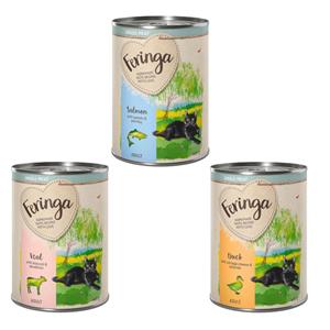 Feringa Single Meat Menu 6 x 410 g Kattenvoer - Mixpakket II (3 soorten): Eend, Kalf, Zalm