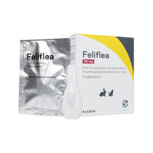 Fendigo Feliflea 80mg meer dan 4 kg Spot-On 4 stuks