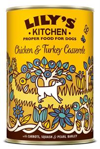 LILY'S KITCHEN dog chicken / turkey casserole (6X400 GR)