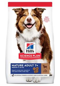 Hills Hill's Mature Adult 7+ Active Longevity™ Medium Lamb & Rice - Hondenvoer - Lam - Rijst - 12 kg