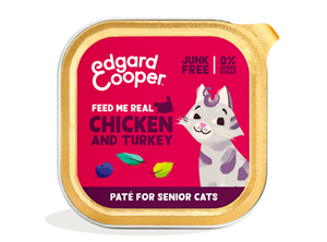 Edgard&Cooper Edgard & Cooper graanvrij kip en kalkoen paté kat senior natvoer 16x 85gr