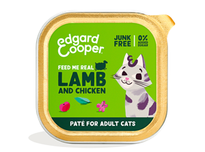Edgard&Cooper Edgard & Cooper graanvrij lam en kip paté nat kattenvoer 16x 85gr