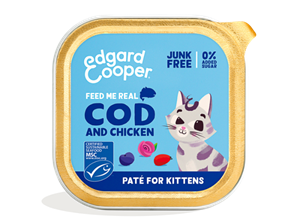 Edgard&Cooper Edgard & Cooper kabeljauw en kip paté kitten natvoer 16x 85gr