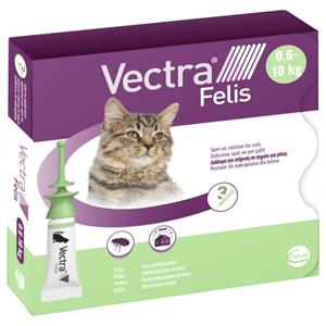 Vectra Felis Spot-on für Katzen 0,6 - 10 kg (3 Pipetten) 2 x 3 Pipetten
