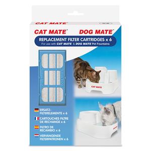 Cat Mate 6 Stuks Vervangfilters voor Dog Mate Drinkfontein 6L