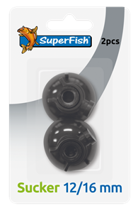 SuperFish Zuignap - Aquarium Toebehoren - 12/16 mm 2 stuks