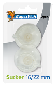 SuperFish Zuignap - Aquarium Toebehoren - 16/22 mm 2 stuks