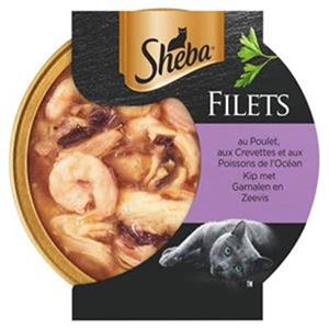SHEBA filets kip / garnaal / oceaanvis in saus (16X60 GR)