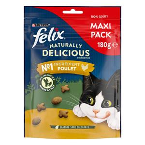 Felix Naturally Delicious Catnip - Maxi Pack - Kattensnack - Kip 180 g