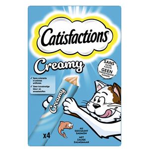 Catisfactions Creamy 4x10 g - Kattensnack - Zalm