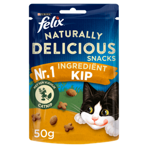 Felix Naturally Delicious Catnip - Kattensnack - Kip 50 g