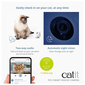 Catit Pixi Smart Mouse Camera - Kattenspeelgoed - Wit