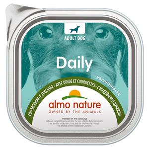 Voordeelverpakking: 18x300g Almo Nature Daily met kalkoen en courgette nat hondenvoer