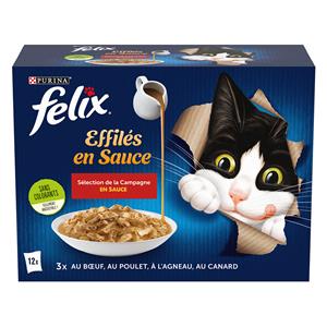 24x 85g Felix "Gravy Lover - As Good As It Looks" Zakjes Smaakvariatie van het Platteland Nat Kattenvoer