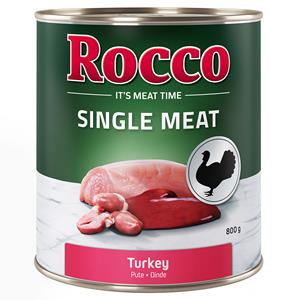 Rocco Voordeelpakket  Single Meat 12 x 800 g - Kalkoen