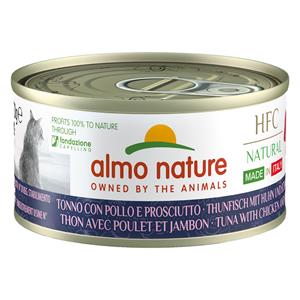 Almo Nature HFC Natural Made in Italy 6 x 70g - Tonijn, Kip & Ham