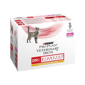 Purina Pro Plan Veterinary Diets Feline DM ST/OX - Diabetes Management Kip - 10 x 85 g