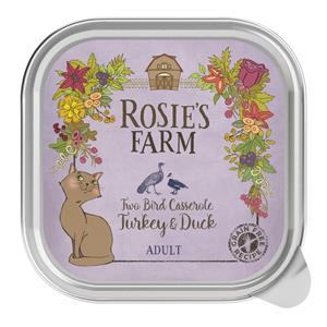 32x100g Adult Kalkoen&Eend Rosie's Farm Kattenvoer