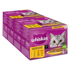Whiskas Voordeelverpakking  1+ Adult Maaltijdzakjes 48 x 85 g - Gevogelte in saus: Kip, Gevogelte, Eend, Kalkoen