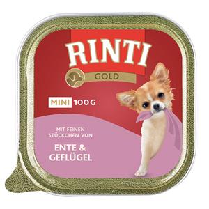 Rinti 6 x 100 g  Gold Mini - Eend & Gevogelte Hondenvoer
