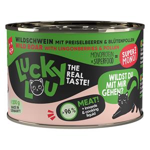 24x 200g Lucky Lou SuperMono² Wild Zwijn kattenvoer nat