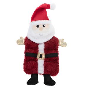 Zooplus Exclusive Hondenspeelgoed Squeaky Santa, Rood & Wit, 1 Stuk