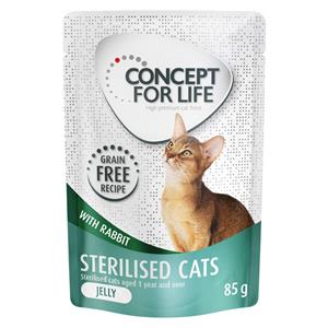 Concept for Life Sterilised Cats Konijn graanvrij - in Gelei - 24 x 85 g