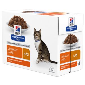 Hills Prescription Diet Hill's Prescription Diet s/d Urinary Care kip kattenvoer pouch 12 x 85 gram