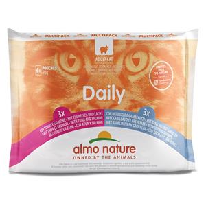 Almo Nature Daily Voordeelverpakking: 24x70g  Menu Mixpaket 4 (2 soorten) nat kattenvoer