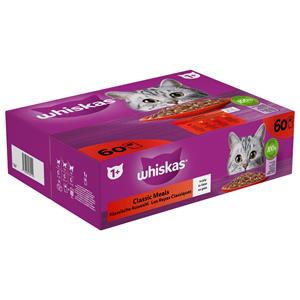 Whiskas 1+ Classic Selectie In Gelei Maaltijdzakjes Multipack - Kattenvoer - Rund Kip Lam 60x85 g