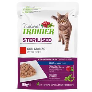 Trainer Natural Cat 24x85g Rundvlees Adult Gesteriliseerd Natuurlijke Trainer natte kat