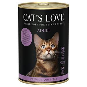 6x400g Cat's Love Vis & Kip Nat Kattenvoer
