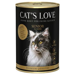 6x400g Cat's Love Senior Eend Nat Kattenvoer