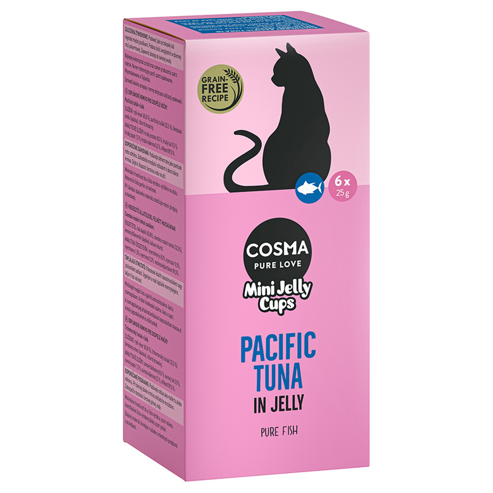 Cosma Mini Jelly Cups 6 x 25 g  - Tonijn