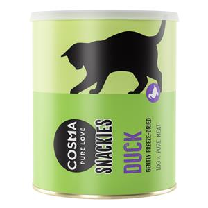 Cosma Snackies Maxi Tube - Gevriesdroogde Kattensnacks - Eend 120 g