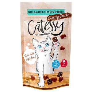 Catessy Knapperige Snacks 65 g - met Zalm, Garnalen & Forel